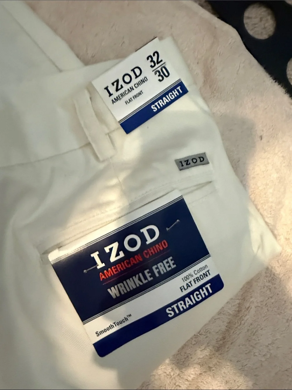 Men's Classic Straight Fit Pants in Off-White